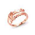wholesale Gold-plated versatile and fashionable personalized double-name couple rings for him/her, a bestseller in Europe and America-0-4