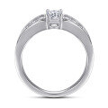wholesale S925 Sterling Silver Cross-Border Hot-Selling Women's Ring, Light Luxury Niche Fashion Minimalist Row Diamond Ring, Factory Direct Supply-0-2