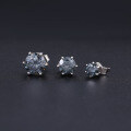wholesale S925 Sterling Silver 05-2 Carat Rainbow Moissanite Stud Earrings for Versatile Daily Wear-0-2
