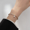 wholesale S925 Silver Women's Korean Style Colorful Rope Bracelet Summer Love Simple Elegant Polished Accessory S5166-0-0