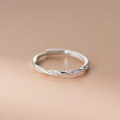 wholesale 999 Silver Nalan Möbius Ring Couple Rings, Ins Style, Niche and Minimalist Twisted Twist Pair Ring R02443-0-4