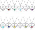 wholesale 925 Sterling Silver Cross-Border 5A Zircon Heart Necklace for Women Silver Pendant Jewelry-0-4