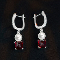 wholesale 925 Silver Shipped Cross-border New Style 17ct Lab-Grown Ruby/Sapphire/Emerald Sugar Loaf 65*65-Cultivated Sapphire [E3225] Main Stone 6.5*6.5