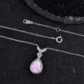 Metal V-Shaped Teardrop Pendant Necklace, Minimalist and Delicate-0-0