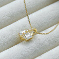 wholesale 10K gold jewelry wholesale manufacturers for daily gentle style French vintage luxury white zircon pendant-0-2