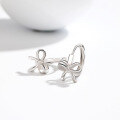 wholesale S925 Sterling Silver Minimalist Small Bow Knot Ear Clasp, Dainty and Fresh Style, Ins-Fashion Earrings-0-2