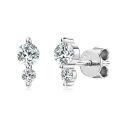 Sterling Silver Square Moissanite Stud Earrings for Women-0-26