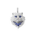 wholesale 925 Silver Gold-Plated Pendant Drop Chain with High-Carbon Diamond, Persian Cat, Niche Jewelry, Versatile Accessory, Women's Necklace-0-4
