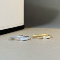 wholesale 925 Sterling Silver Brushed Ring for Women with 18K Gold Plating, Minimalist Design, High-End Feel, Direct from Manufacturer-Silver-CBJZ529 9