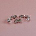 wholesale 925 Sterling Silver New Fashionable Three-Dimensional Geometric Serpent Bone Design Elegant and Minimalist Earrings Gift for Girlfriend-0-3