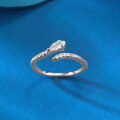 wholesale S925 Silver Inlaid Zircon Teardrop Ring, Exquisite, Niche, Minimalist, Cross-Border Hot Seller on AliExpress-0-2