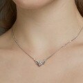 wholesale S925 Sterling Silver Korean Style Elegant Little Deer Pendant Choker Necklace Fashion Trendy Moissanite Women's Wholesale Custom-0-1