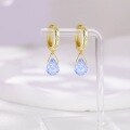 wholesale S925 Sterling Silver Dazzling Drop Earrings With Zirconia, A Teardrop Design For Women-0-2