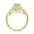 Metal Square Zircon Twist Ring Geometric Wholesale-0-2