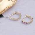 wholesale 10K Gold Artli Jewelry Natural Amethyst Multi-Gemstone Ear Hooks for Women, Matching Earrings, Factory Supply-0-1