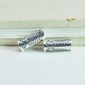wholesale Silver Vintage Fish Tube Sleeve Small Fish Bent Tube DIY Jewelry Red Cord Bracelet Braided Hand Rope Accessories-0-3