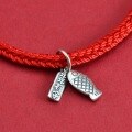 wholesale 925 Sterling Silver Retro Year-after-Year Abundance Small Fish Pendant DIY Bracelet String Keychain Accessory Materials-0-1
