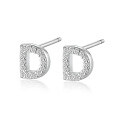wholesale Metal material: 925 Sterling Silver Earring type: Stud Earrings Style: Luxury, High-end Feature: Inlaid with Zircon Design: 26 Letters Target audience: Women Use: Cross-border wholesale-0-8