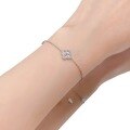 wholesale S925 Silver Four-Leaf Clover Bracelet, New Style, Full Diamond, Versatile and Fashionable, Can Be Worn as Ankle Chain, Live Streaming Drop Shipping-0-4