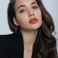 wholesale Metal: 925 Silver Plated with 18K Gold Hoop Circle Earrings for Women, Internet-Famous Exaggerated Fashionable Large Ear Hoops, European and American Ear Accessories G0083-G0083-1.2*8mm 925 silver electroplated silver