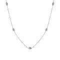 wholesale S925 Sterling Silver 446 Korean Version Ins Small Design Geometric Ellipse Minimalist Stacking Bead Chain Collarbone Necklace for Women-0-4