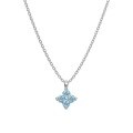 wholesale 925 Silver Cross-border Women's Small and Minimalist Luxury Birthstone Series Colorful Flower Pendant Fresh and Elegant Collarbone Necklace-0-4