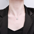 Sterling Silver Five-Leaf Clover Pendant Necklace-0-2