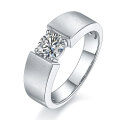 wholesale S925 Sterling Silver European and American Fashion Men's Ring Moissanite Diamond Ring Cross-Border Best-Seller Men's Ring-0-21
