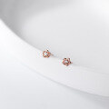 wholesale S925 silver earrings for women, Korean-style small and fresh minimalist single diamond petite floral sweet earrings M00616-0-2