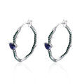 wholesale S925 Sterling Silver Designer Style High-End Earrings with Natural Amethyst Gemstone Inlaid Ear Studs-0-7
