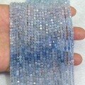 wholesale Metal material natural aquamarine faceted cube loose beads women's small particles versatile crystal DIY bracelet collarbone fringe accessories-0-1