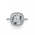 Sterling Silver 5ct Moissanite Ring, Women's Fancy Square Radiant Cut Wholesale-0-0