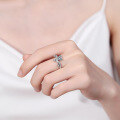 wholesale S925 Sterling Silver Fashion Commuting Minimalist Yet Stylish Moissanite Ring Heart Jewelry-0-3