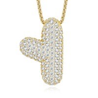 925 Silver Gold-Plated Letter Pendant Choker Necklace for Women-letter Y
