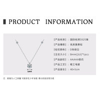 S925 Silver Classic Six-Claw D Color Moissanite 1 Carat Necklace-【Diamond Galaxy】 D Color Moissanite - 2CT