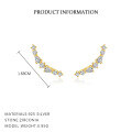 wholesale S925 Sterling Silver Fashionable And Minimalist Zirconia Inlaid Earrings For Women, Personalized Style, Light Luxury, And Exquisite Trendy Ear Accessories-0-3