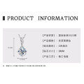 S925 Sterling Silver D Color Moissanite Teardrop Pendant Necklace-0-18