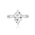 wholesale 925 silver jewelry new style 3ct white G color marquise 7*14 high carbon diamond ring-0-0