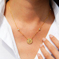 14K Gold Plated 925 Sterling Silver Moissanite Pendant Necklace-0-0