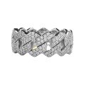 wholesale S925 Sterling Silver Full Zirconia Prong-Set Ring with Hip-Hop Style, Trendy and Versatile-0-4