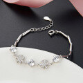 wholesale S925 Sterling Silver Zircon Korean Style Cute and Sweet Matching Bracelet, Personalized Creative Design Bracelet for Women-0-3