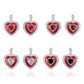 wholesale S925 silver designer-style natural garnet earrings with heart-shaped and unique design, featuring colored gemstone earrings-0-3