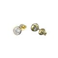 wholesale Metal: 925 Silver Gold Plated Zhuozhifan Jewelry New Single Diamond Stud Earrings Set with 50mm Zircon, Small and Exquisite, Versatile Style-0-4