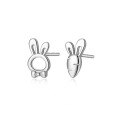 wholesale 925 Silver Cute Animal Pure Silver Stud Earrings Element Simple Minimalist Light Luxury Style Non-removable Earrings-0-4
