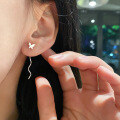wholesale S925 Sterling Silver Fresh and Sweet Ins Style Small and Unique Design Exquisite Butterfly Wave Ear Thread M06706-0-0