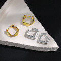 wholesale S925 sterling silver geometric irregular ear clips for women, minimalist style,ins versatile silver earrings-0-0