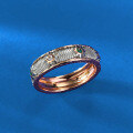 wholesale S925 silver Zhuo Zhifan Jewelry new narrow version two-tone gold ring-0-2