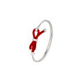 wholesale Original design S999 sterling silver bracelet woven with red rope creative youthful bow red rope bracelet for Goddess' Day-0-4