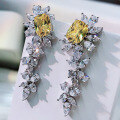 wholesale Silver Metal Petal Tassel Ear Studs for Women, New Daily Fresh and Elegant Style-0-0