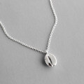 wholesale S925 Sterling Silver HXL201 Korean Style Fashionable and Unique Coffee Bean Short Pendant Collarbone Necklace Versatile Chain Accessory for Women-0-0